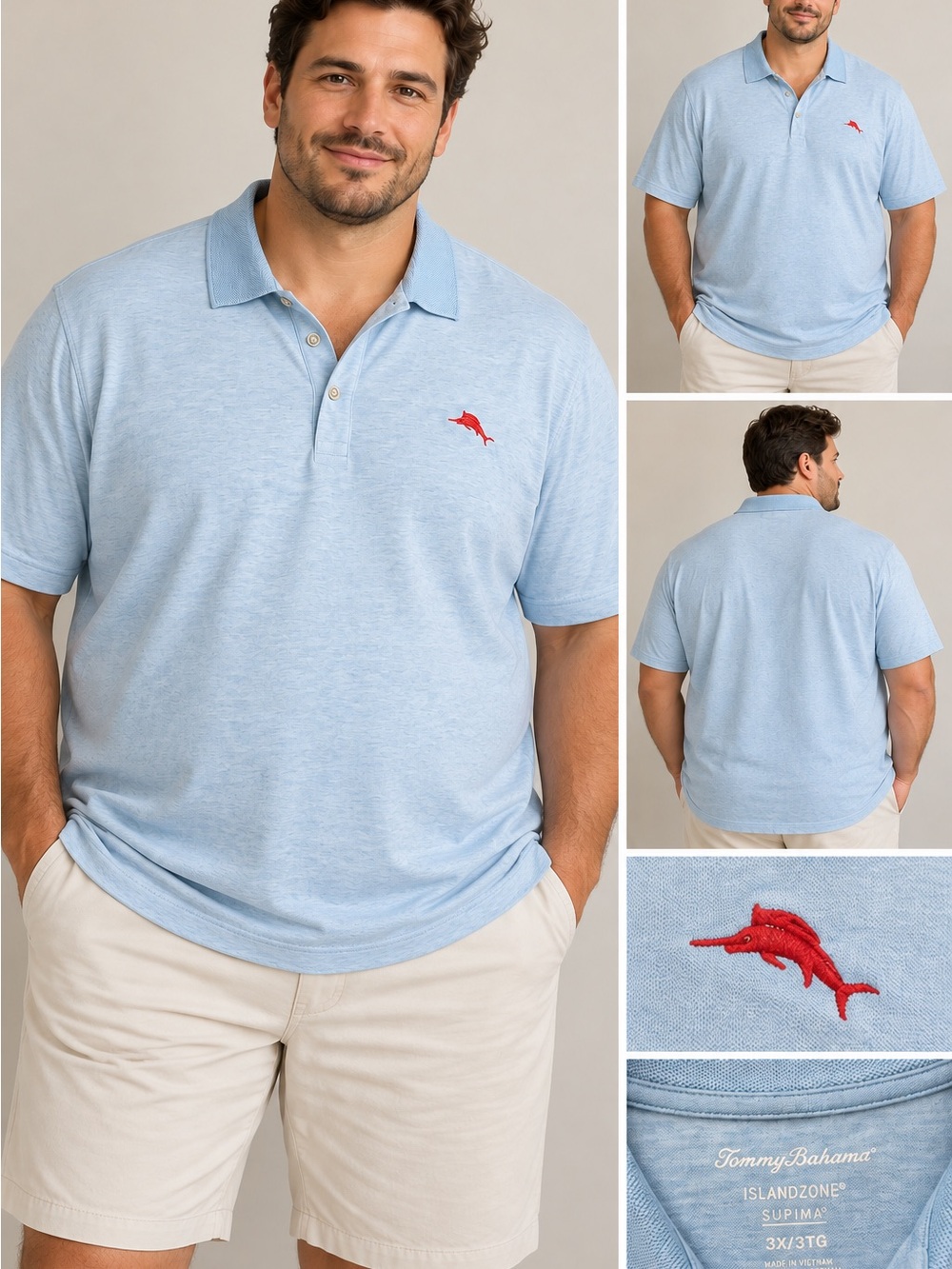 Light Blue Tommy Bahama Polo Shirt